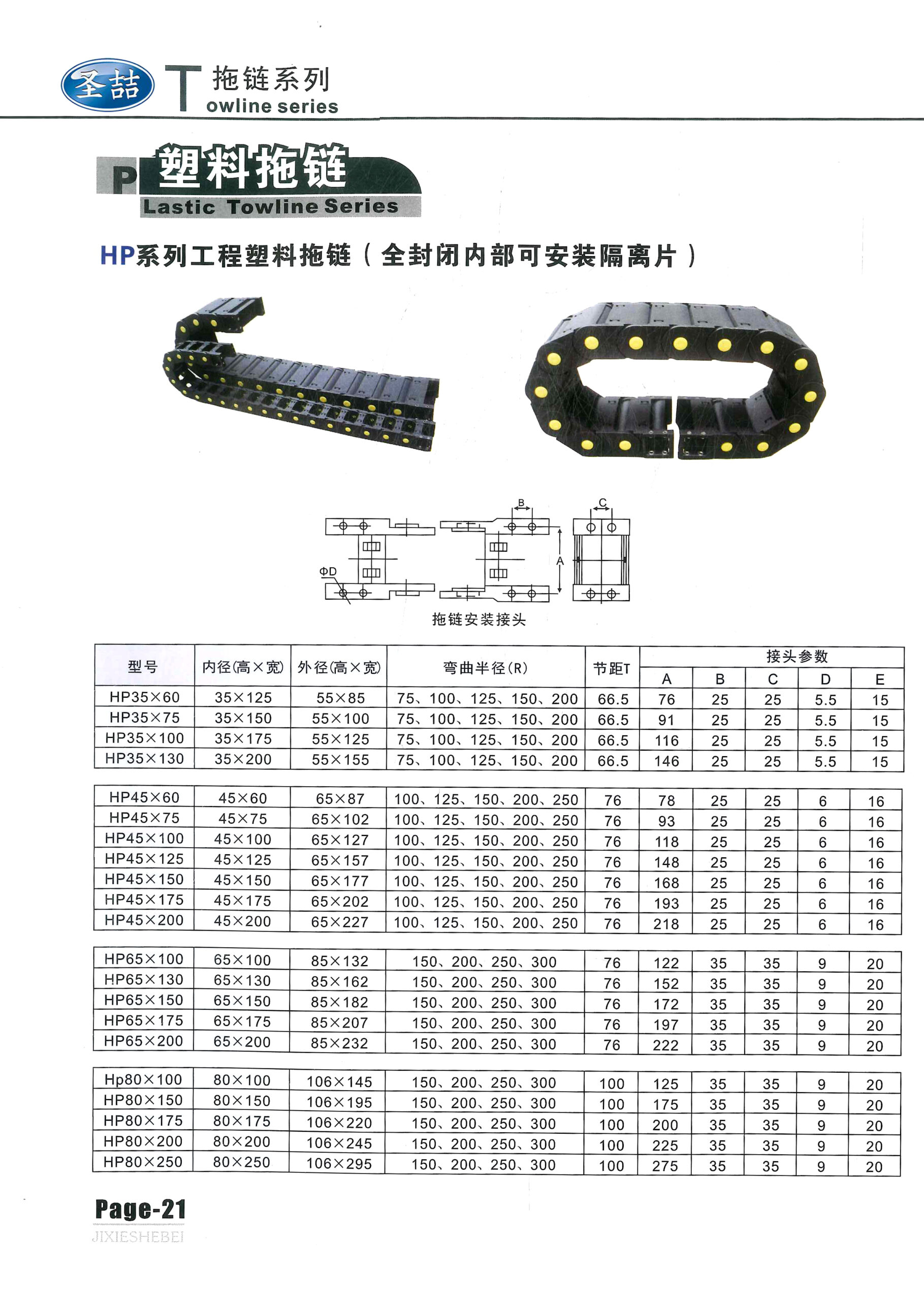 拖链规格型号（拖链选型）